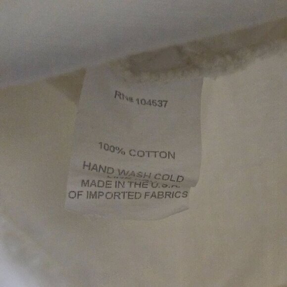 Burning Torch Recycled Cotton White Long Sleeve Raw Hem Full Zip Jacket Size S - Picture 8 of 8